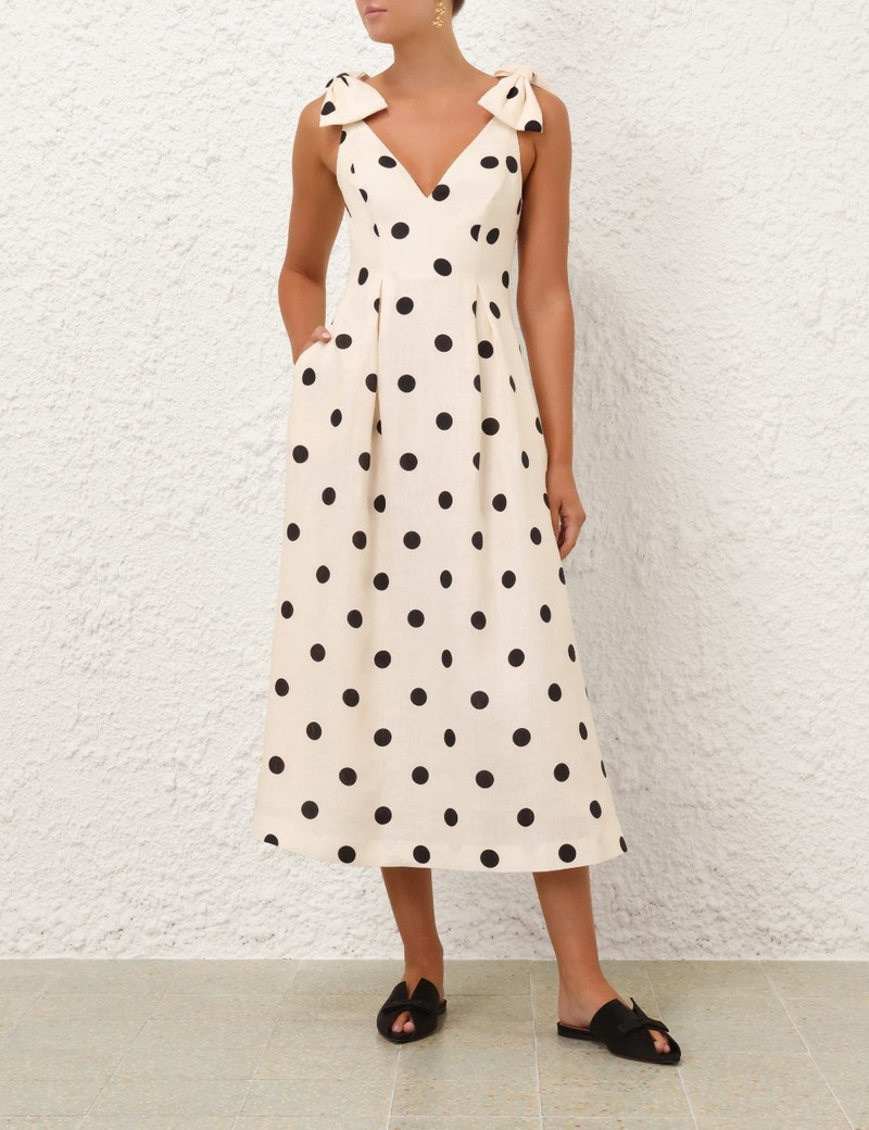 Zimmermann CRUSH V NECK MIDI DRESS outlook