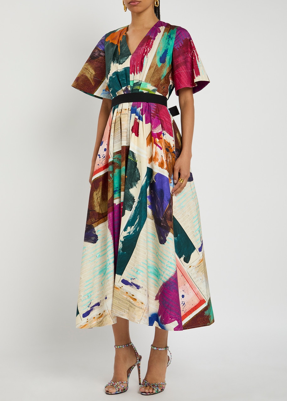 Roksanda Maite Printed Cotton Midi Dress - 2