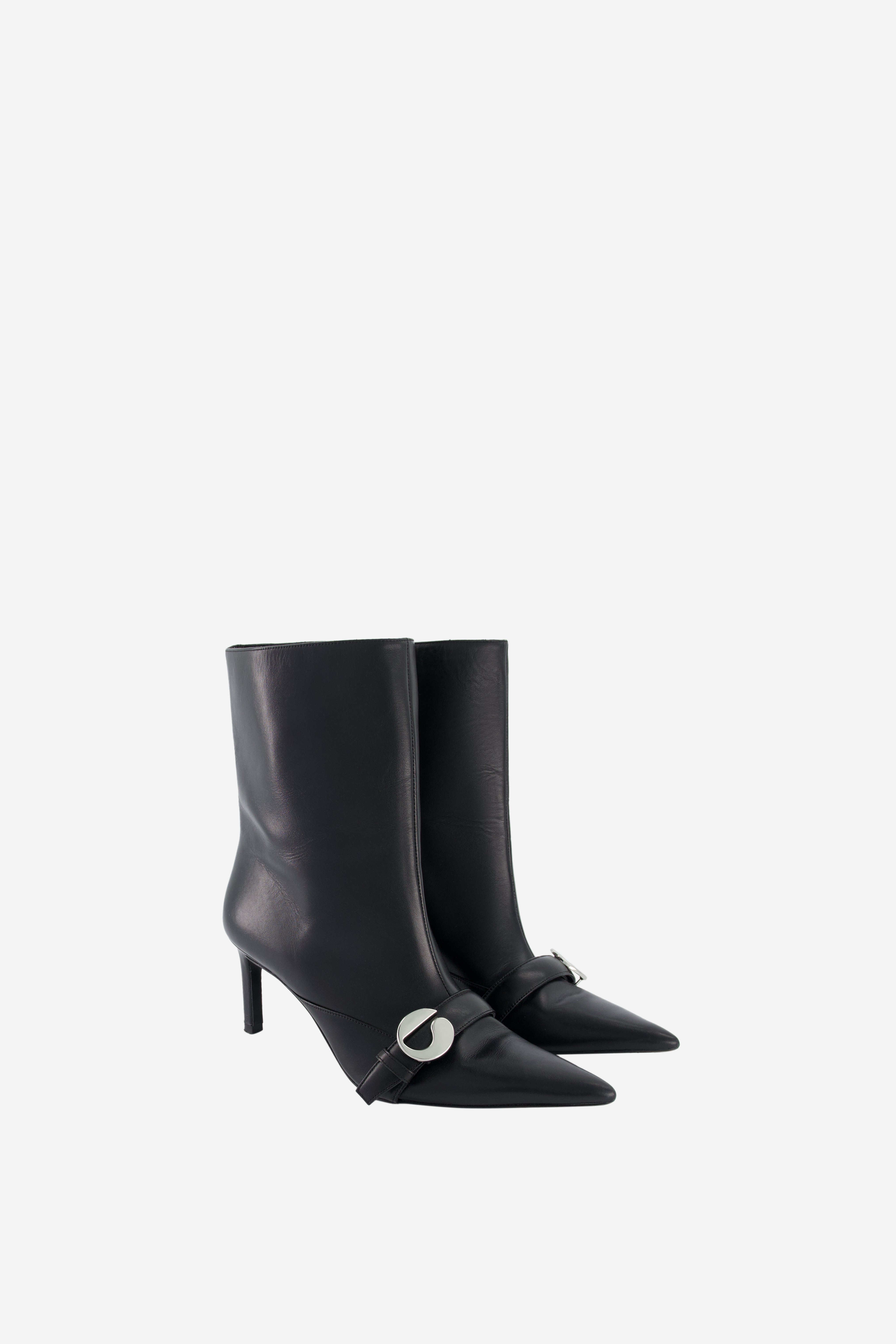 Ankle Heeled Belt Boots - 2
