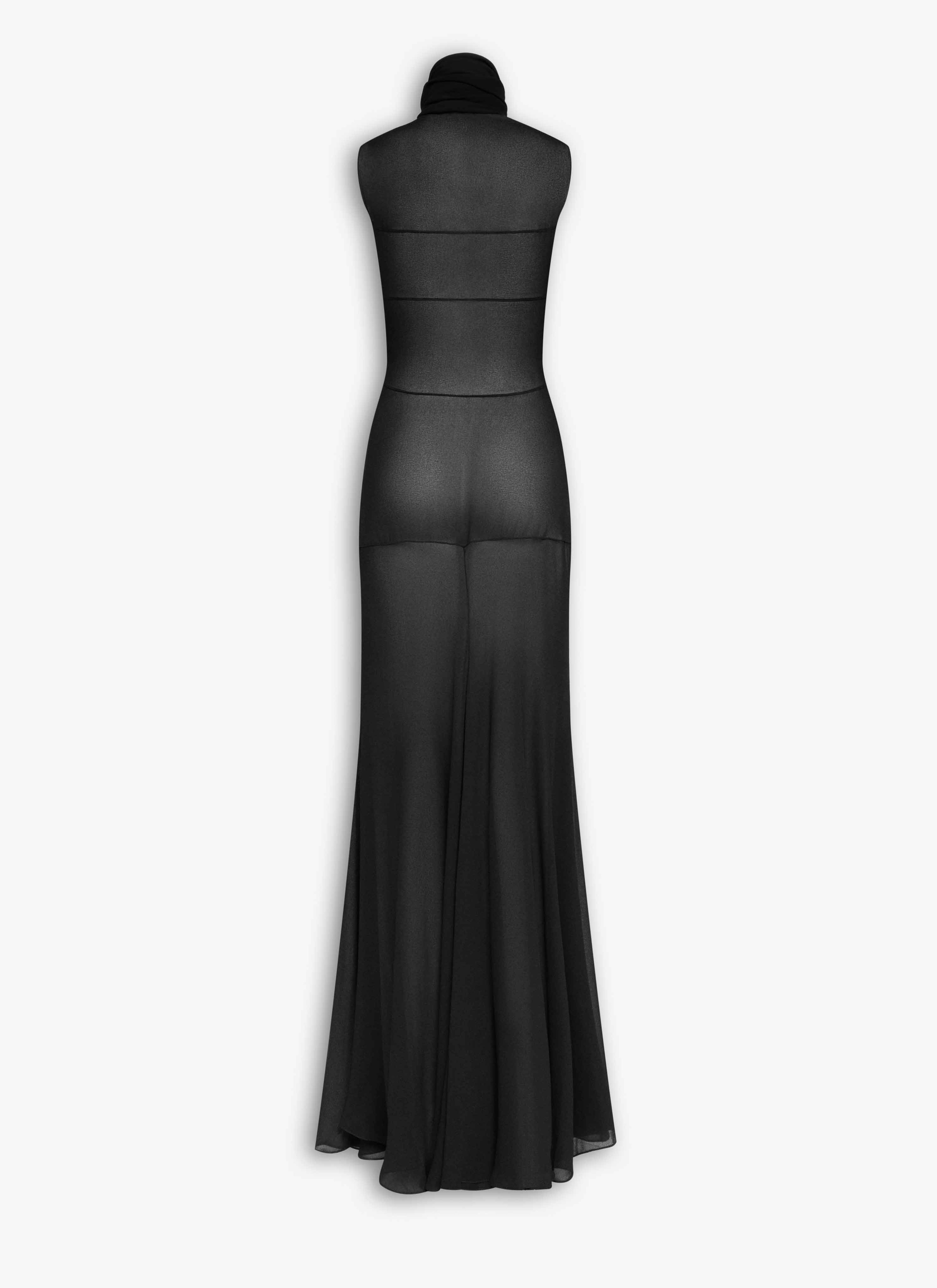 LIGHT GEORGETTE BOW DRESS - 4