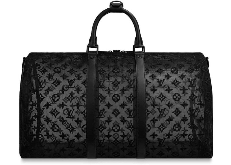 Louis Vuitton Louis Vuitton Keepall Bandouliere Monogram Mesh 50 Black outlook