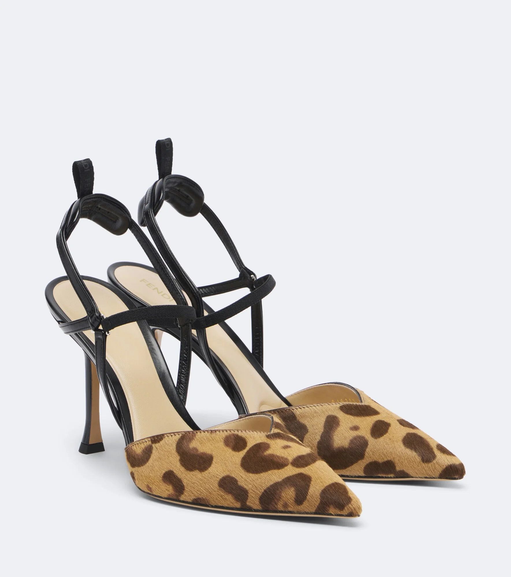 Colibrì leopard-print calf hair slingback pumps - 1