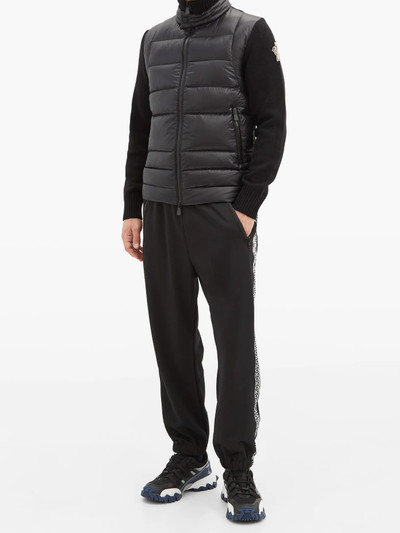 Moncler Grenoble Logo-patch jersey-sleeve quilted down jacket outlook