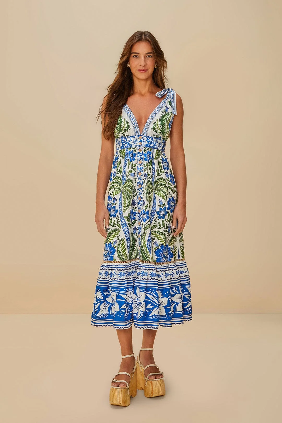 Off-White Tropicance Organic Cotton Midi Dress - 1