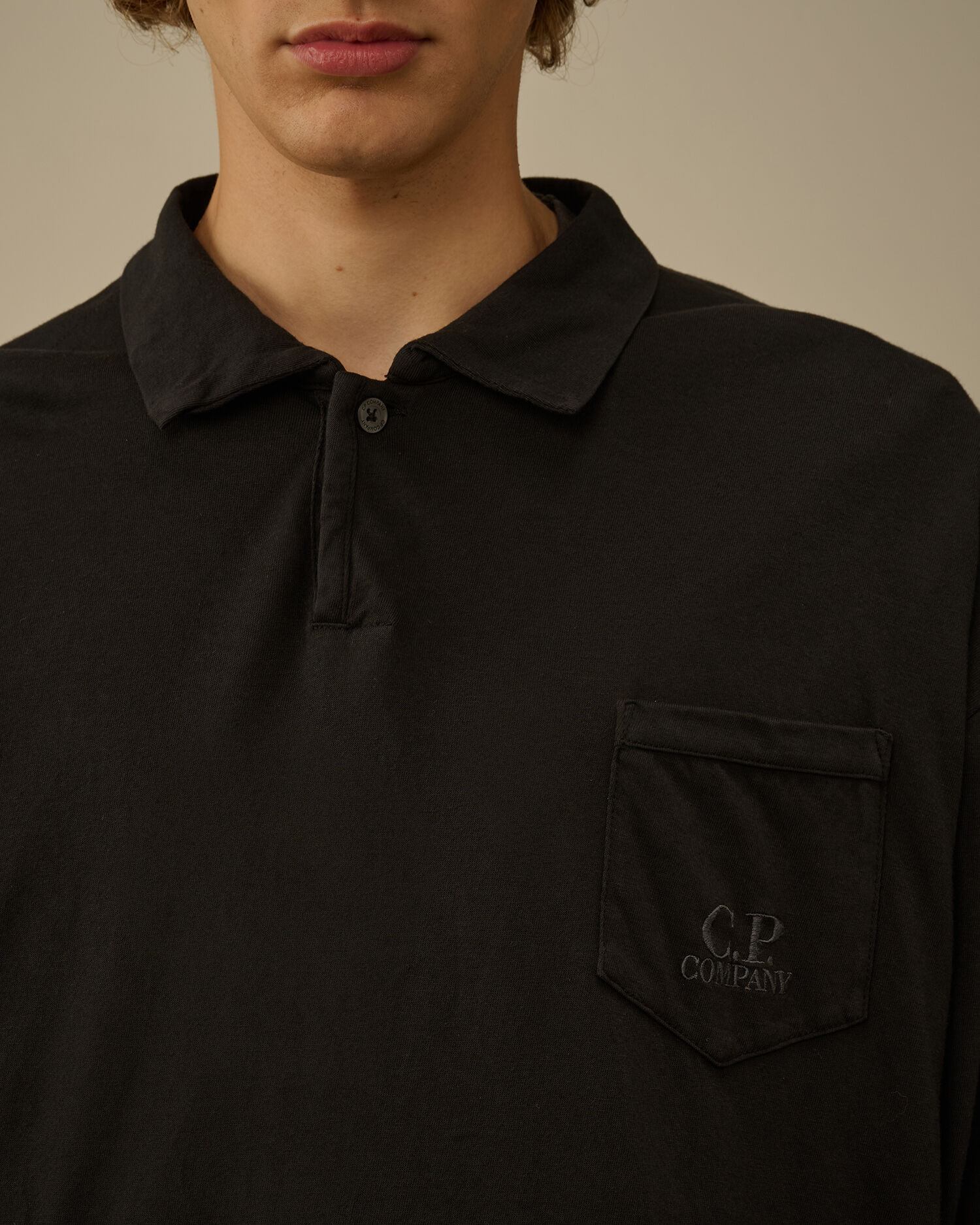 20/1 Jersey Long Sleeve Boxy Polo - 5