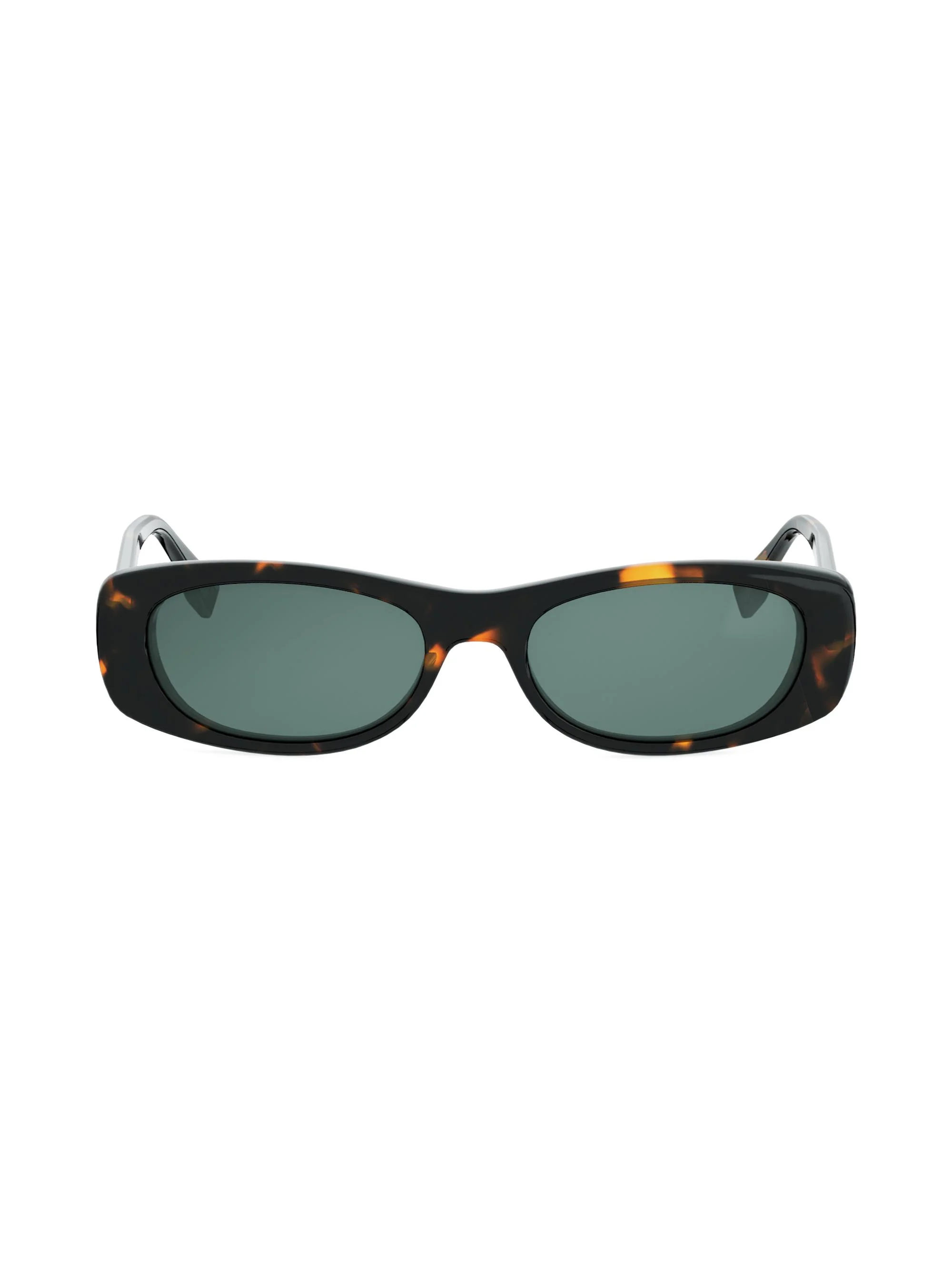 Women's FF Squared 53MM Oval Sunglasses - Havana And Green - 1
