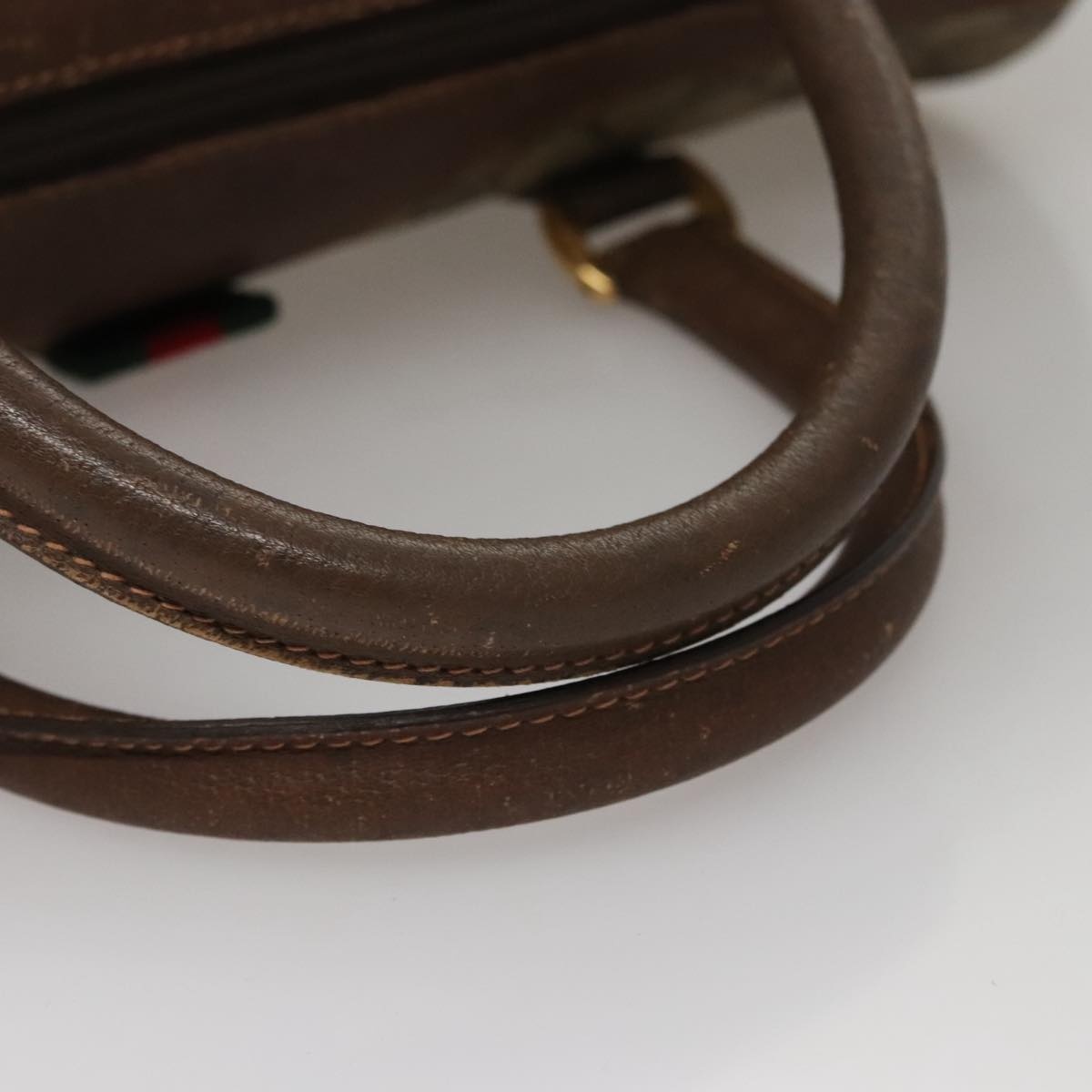GUCCI GG Supreme Web Sherry Line Hand Bag Pvc Beige Gold 40 02 007 - 7