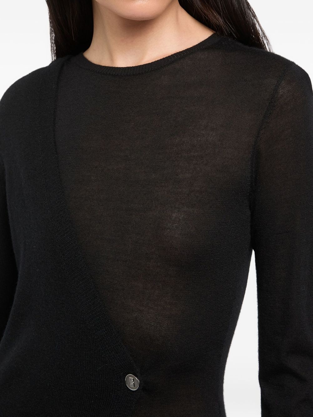 asymmetrical buttoned midi dress - 4