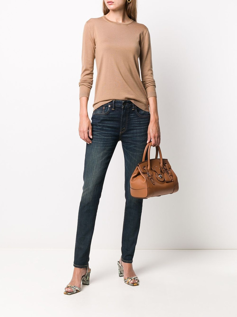 RRL by Ralph Lauren stonewashed mid-rise skinny jeans outlook