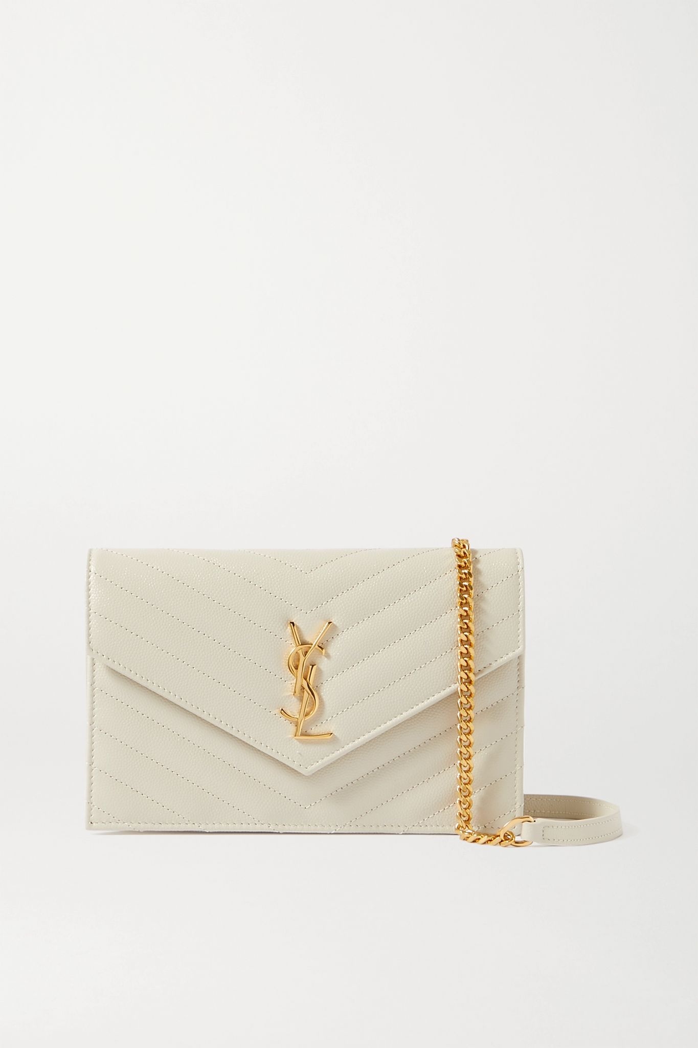 Envelope textured-leather shoulder bag - 1