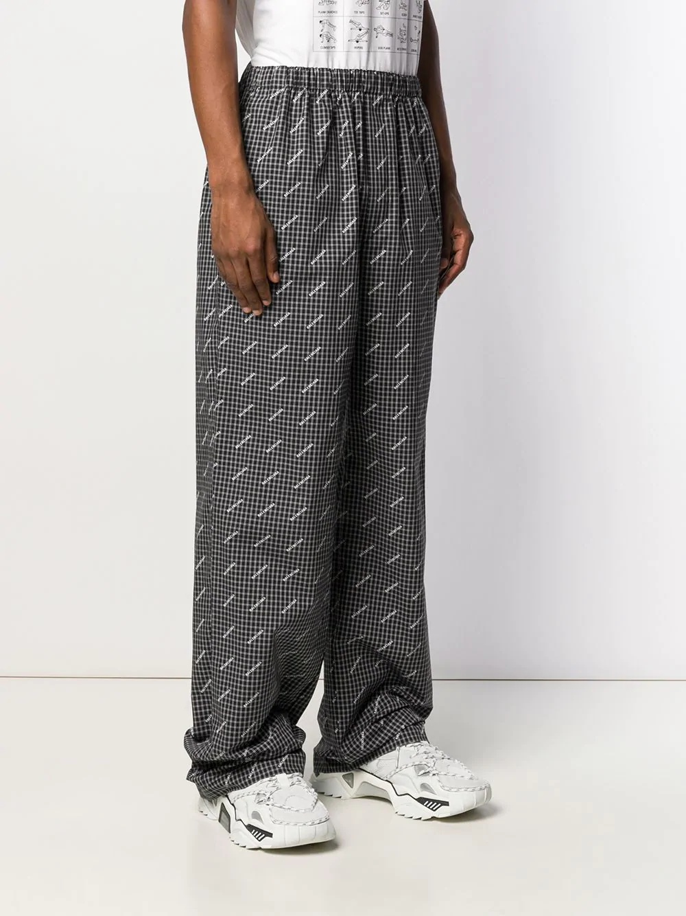 wide-leg logo print trousers - 3