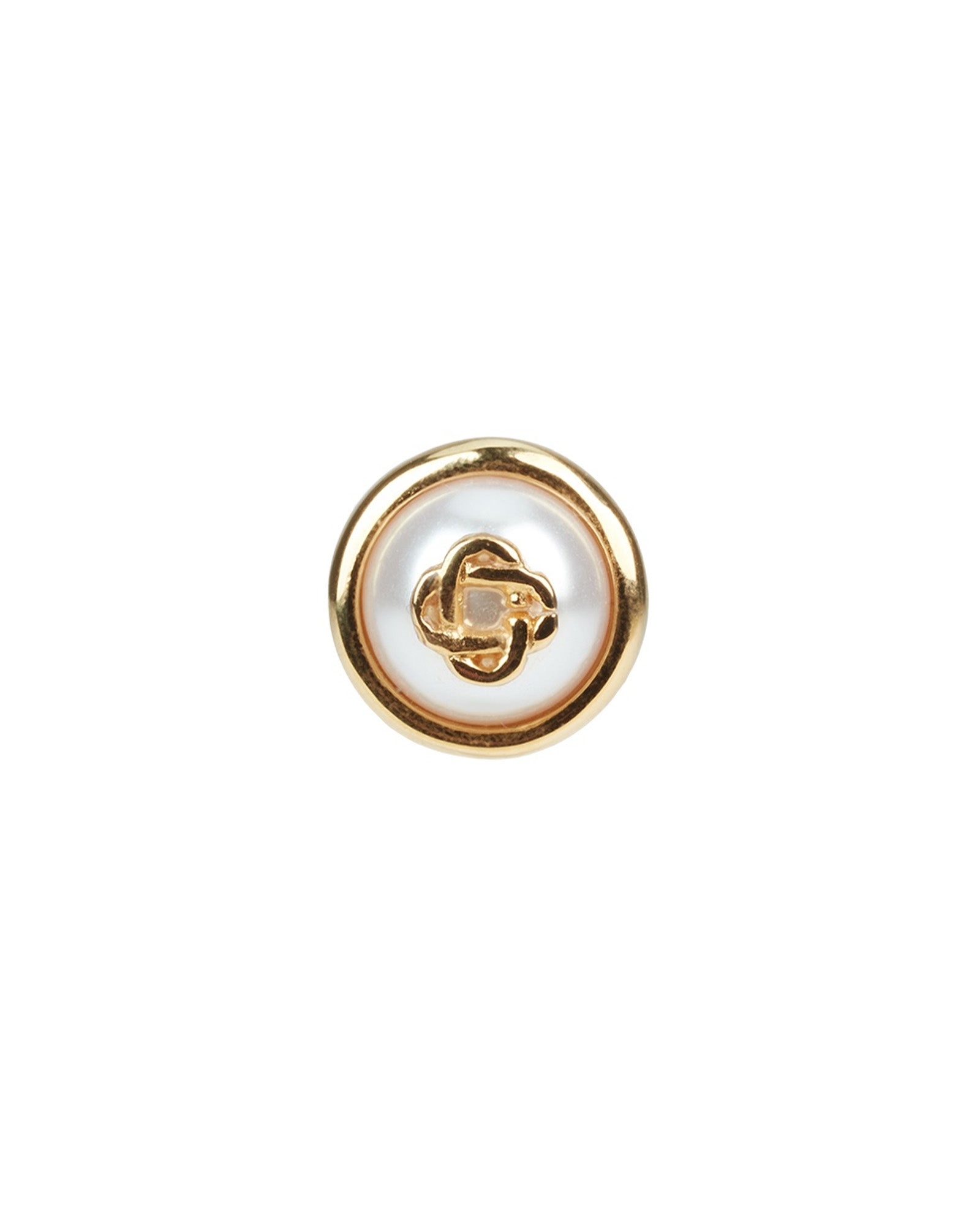 Pearl Logo Stud Earrings - 1