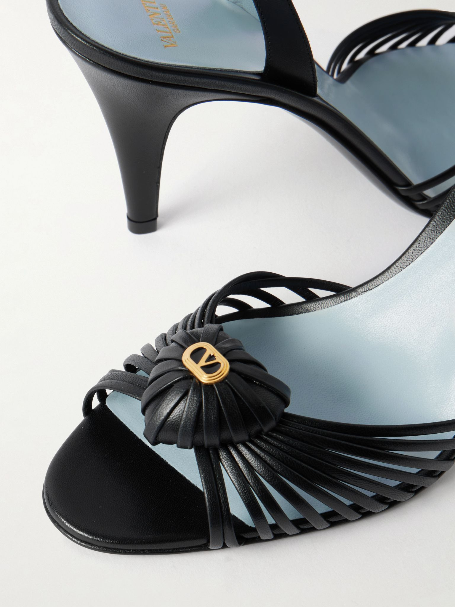 Royal 85 leather slingback sandals Black - 4