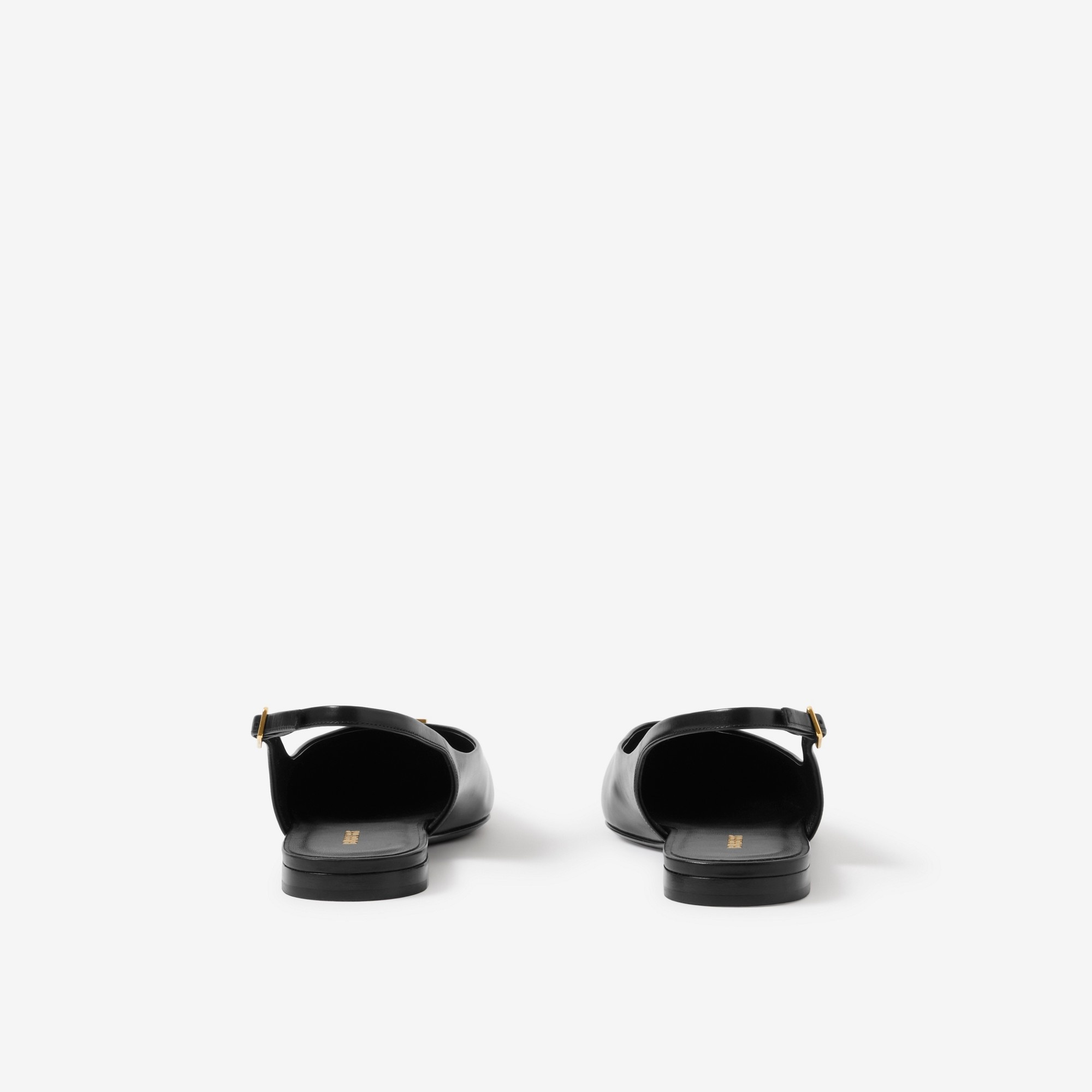 Monogram Motif Leather Slingback Point-toe Ballerinas - 3
