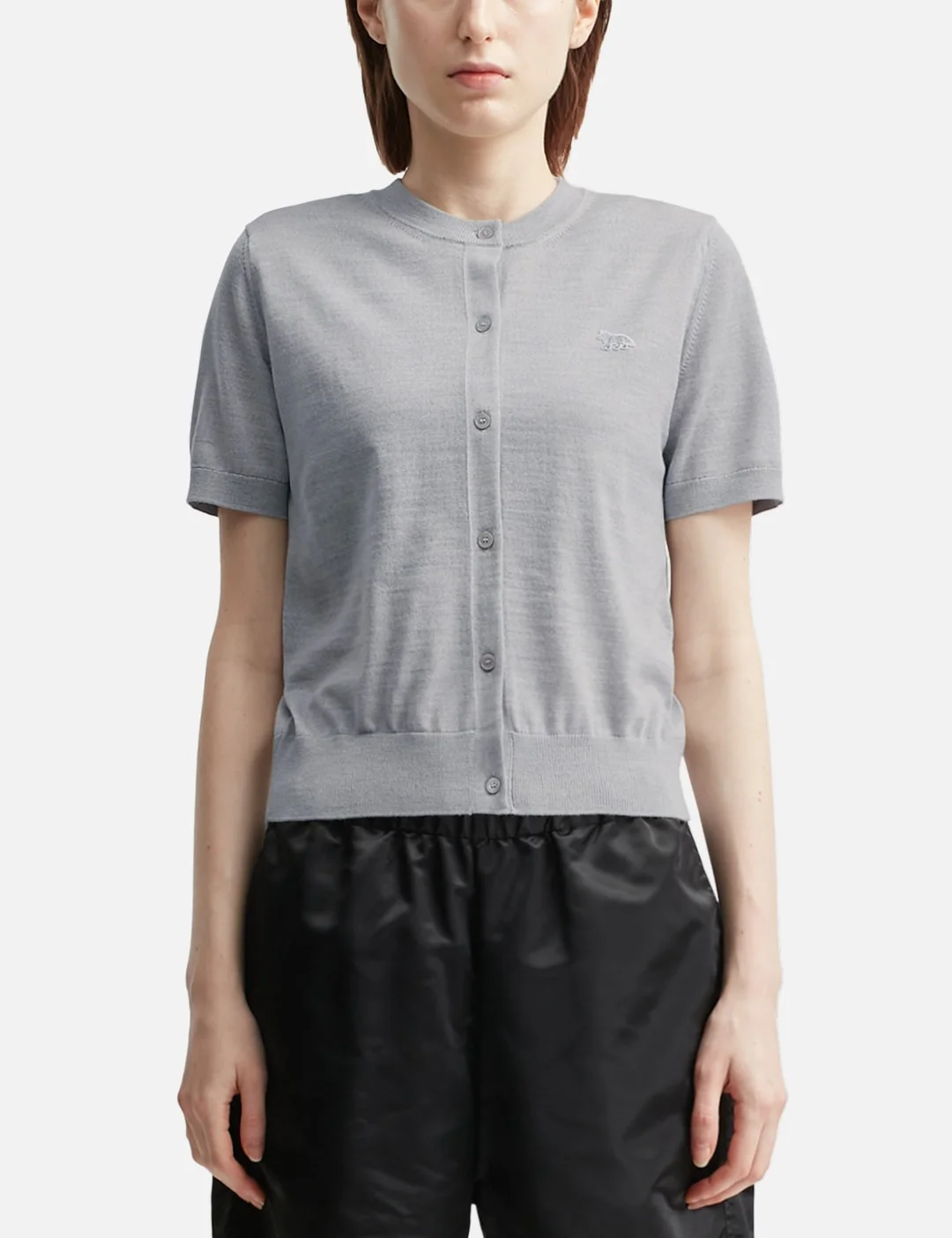 BABY FOX FINE MERINO SHORT SLEEVE CARDIGAN - 1