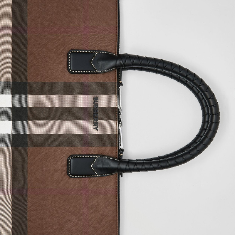 Check and Leather Holdall 2