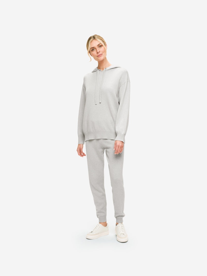 Women's Relaxed Pullover Hoodie Daphne Cashmere Silver - 3
