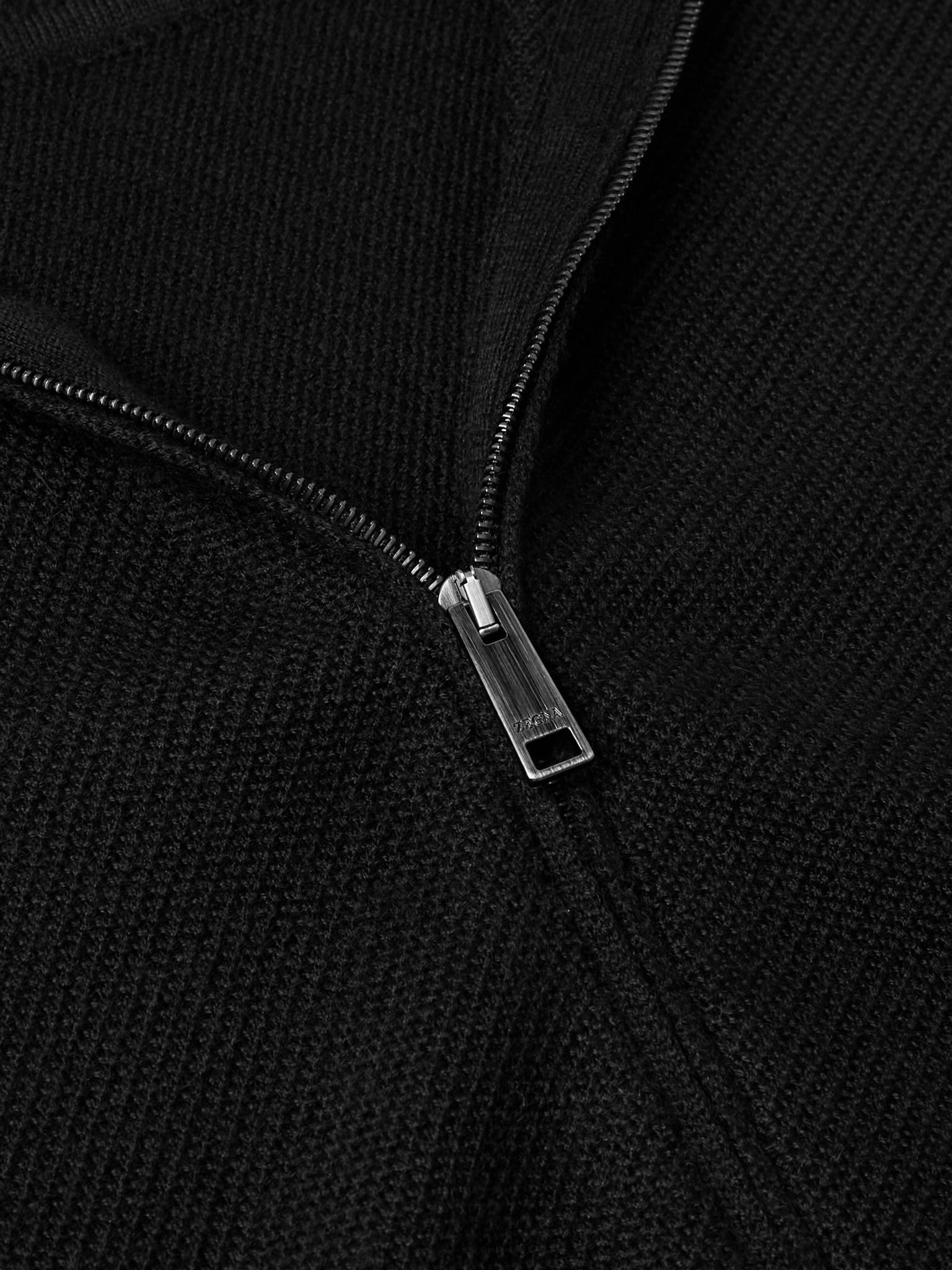 Logo-Embroidered Cashmere and Silk-Blend Cardigan Black - 4