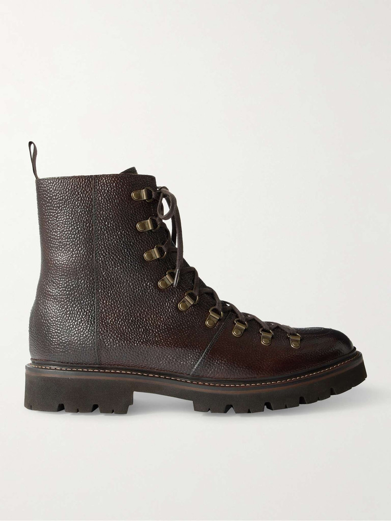 Brady Pebble-Grain Leather Boots - 1