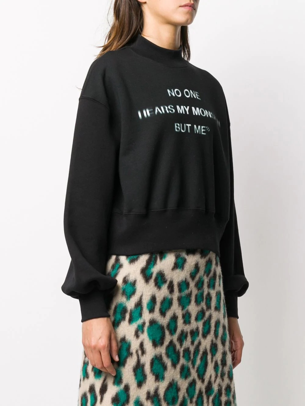 slogan print sweatshirt - 3