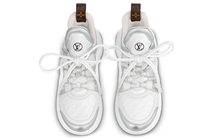 (WMNS) LOUIS VUITTON LV Archlight Sneakers 'White Mini Monogram Silver' 1ABVFL - 3