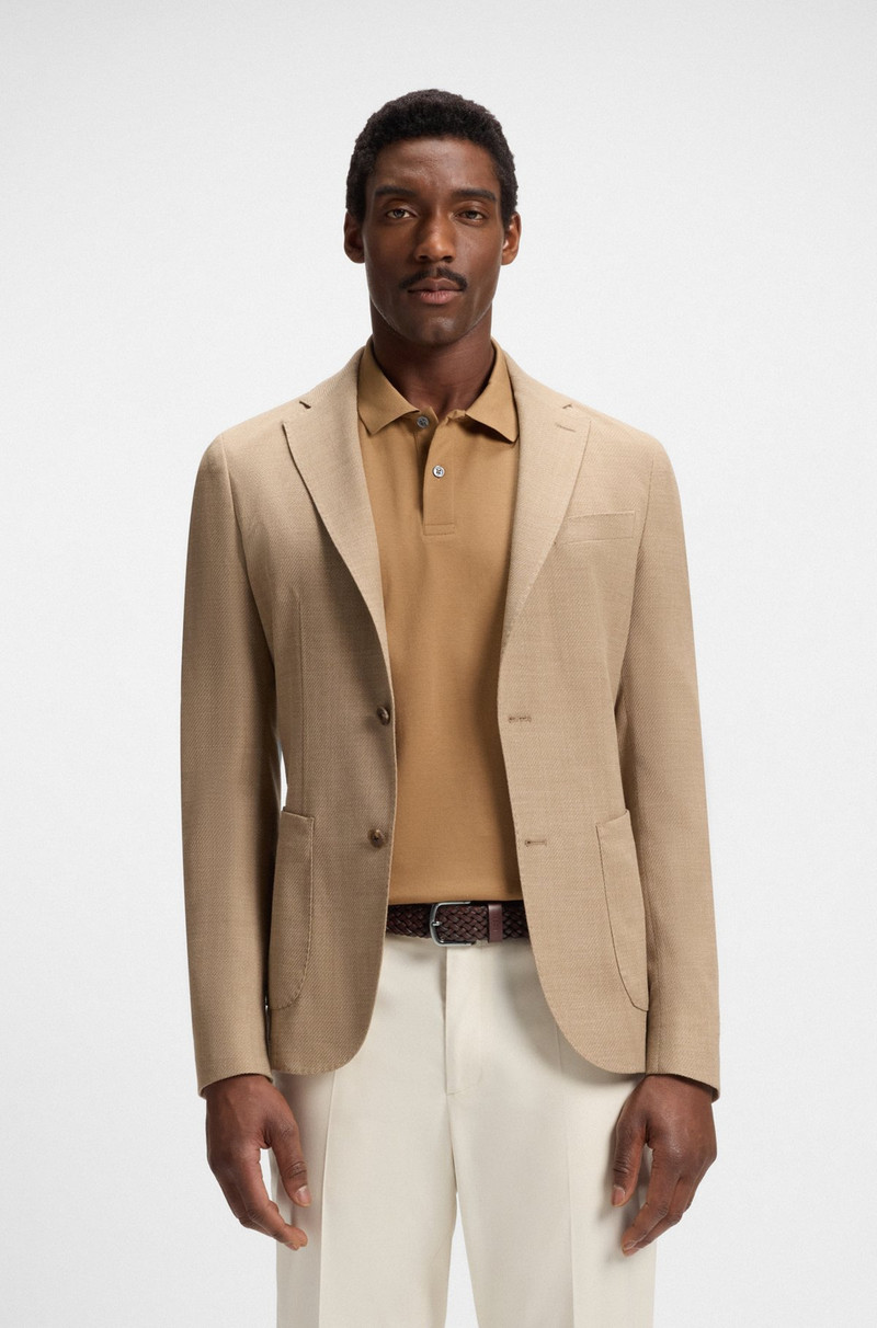 BOSS WOVEN-LEATHER BELT WITH LOGO KEEPER outlook