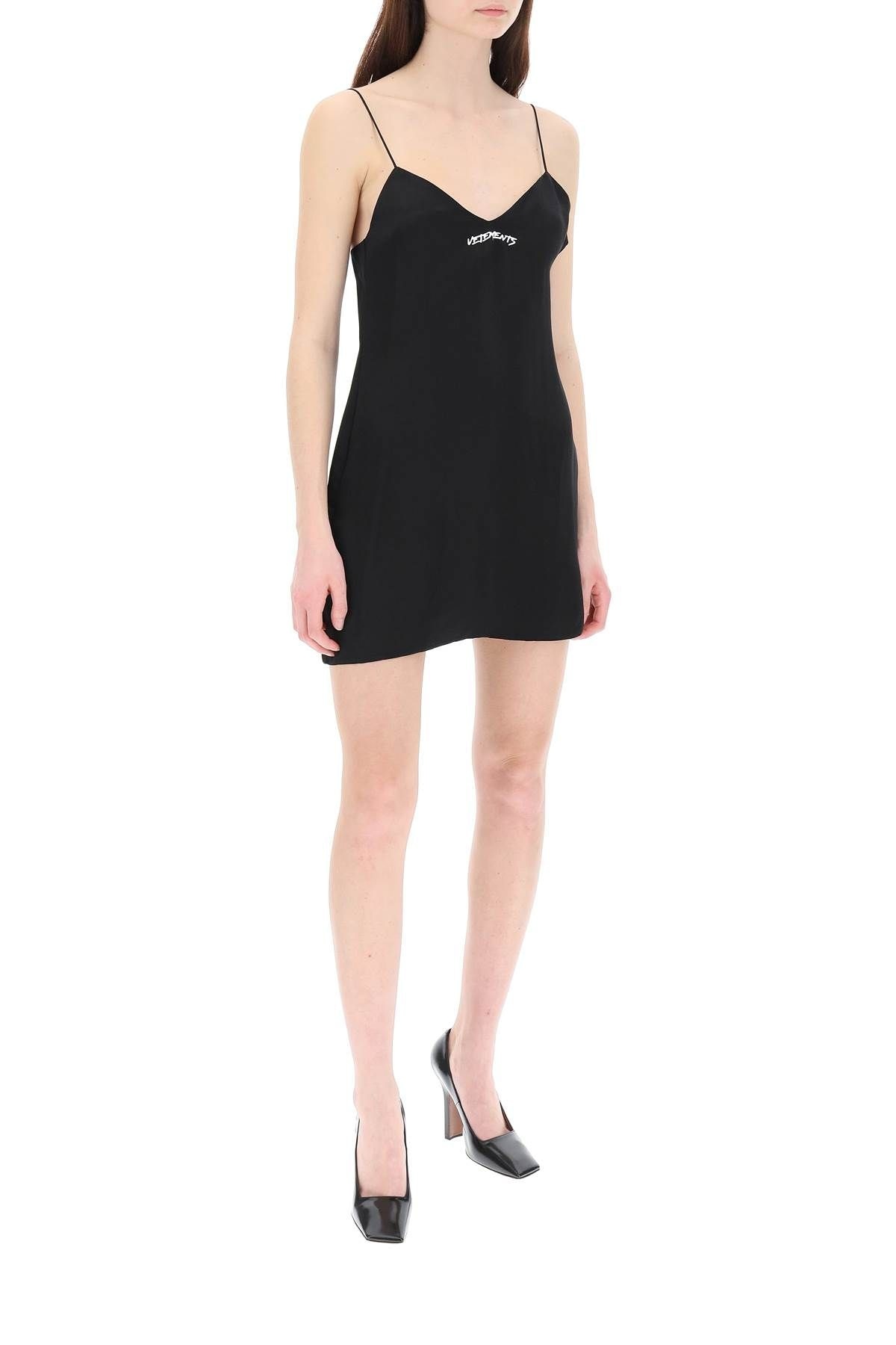 SLIP DRESS WITH LOGO - 2