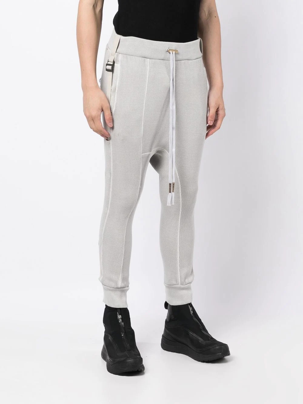 crop-crotch detail track pants - 3