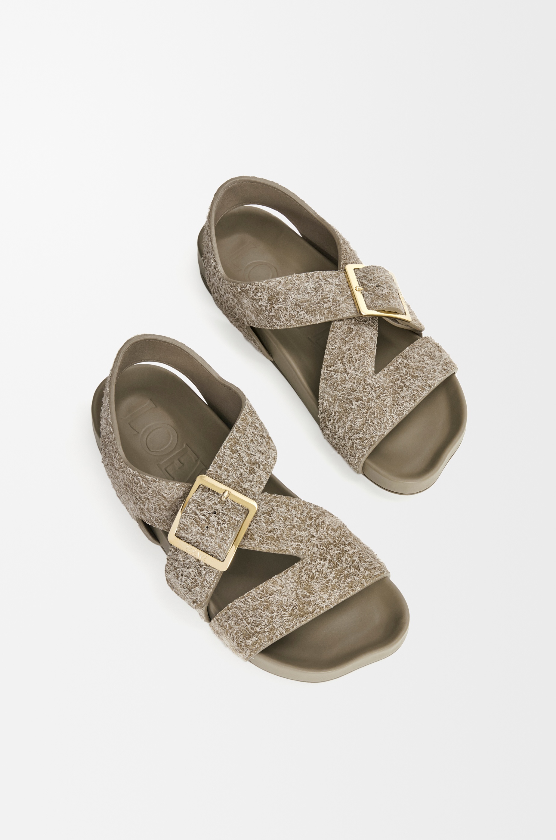Ease Buckle sandal in brushed suede - 4