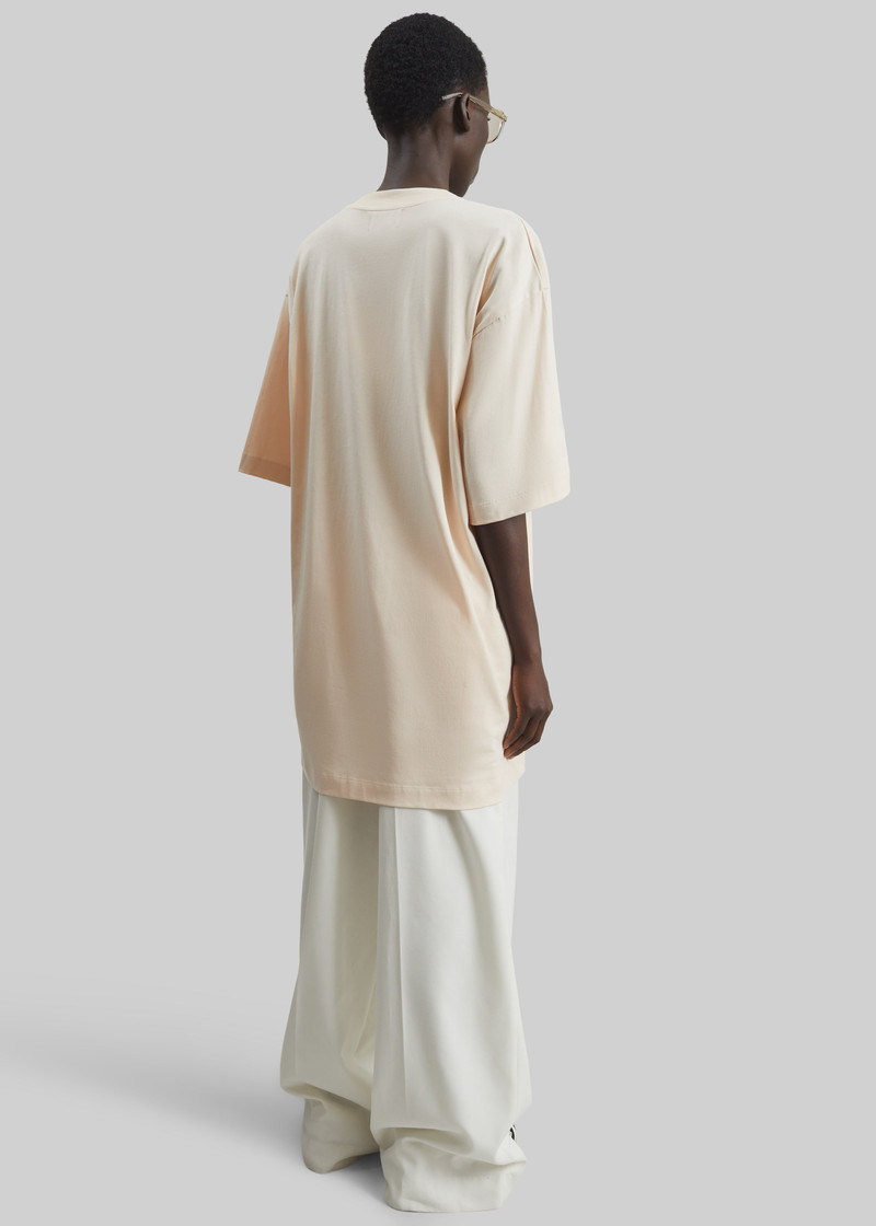 Loulou de Saison Ayaz Oversized T-Shirt Dress - Cream Rose 5