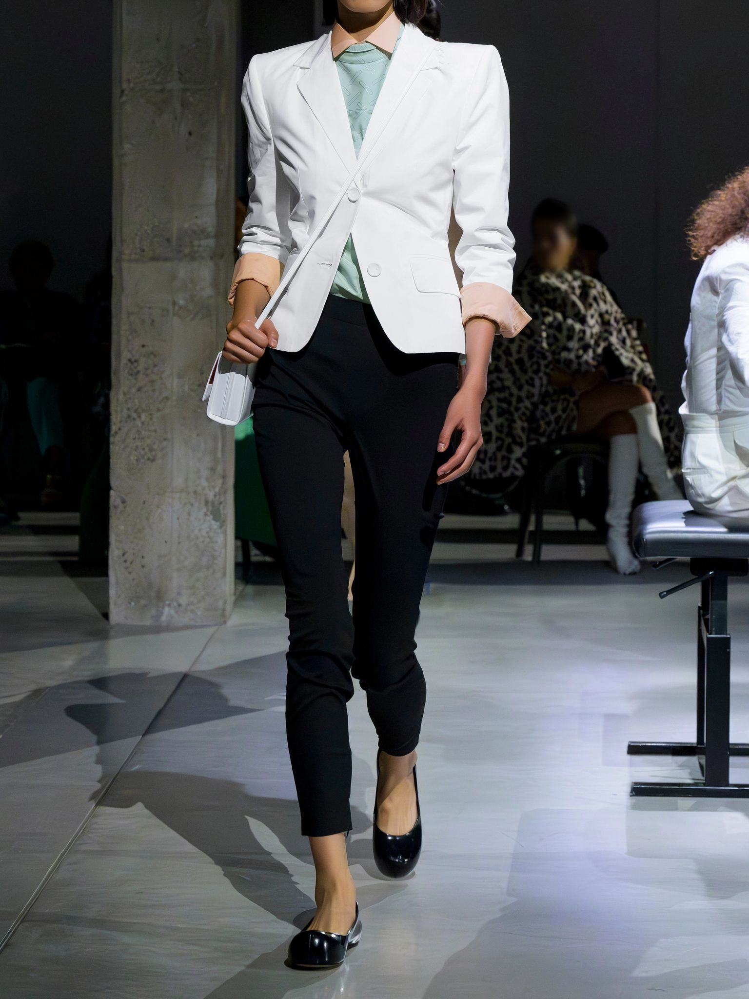 Organic cotton-poplin blazer White - 4
