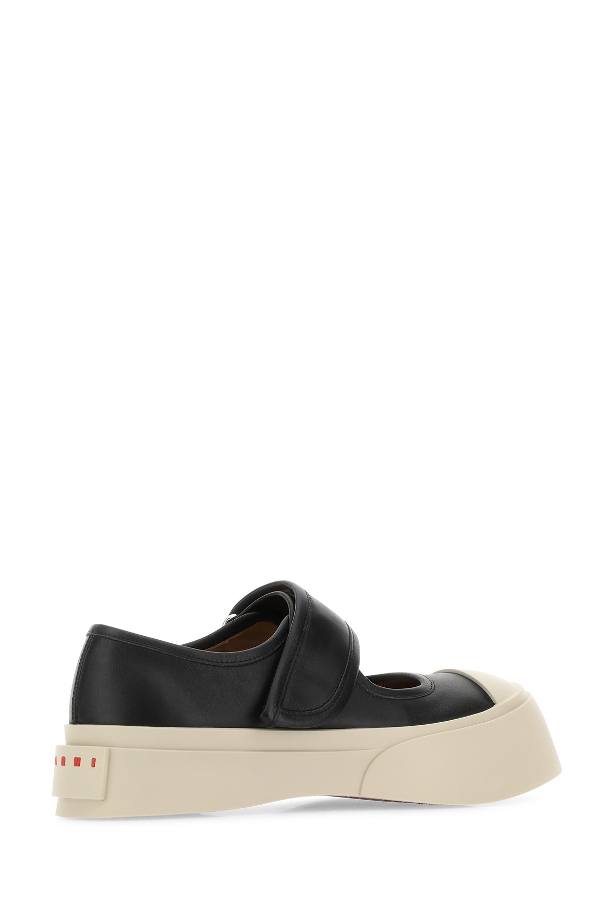 Black leather Mary Jane sneakers - 3