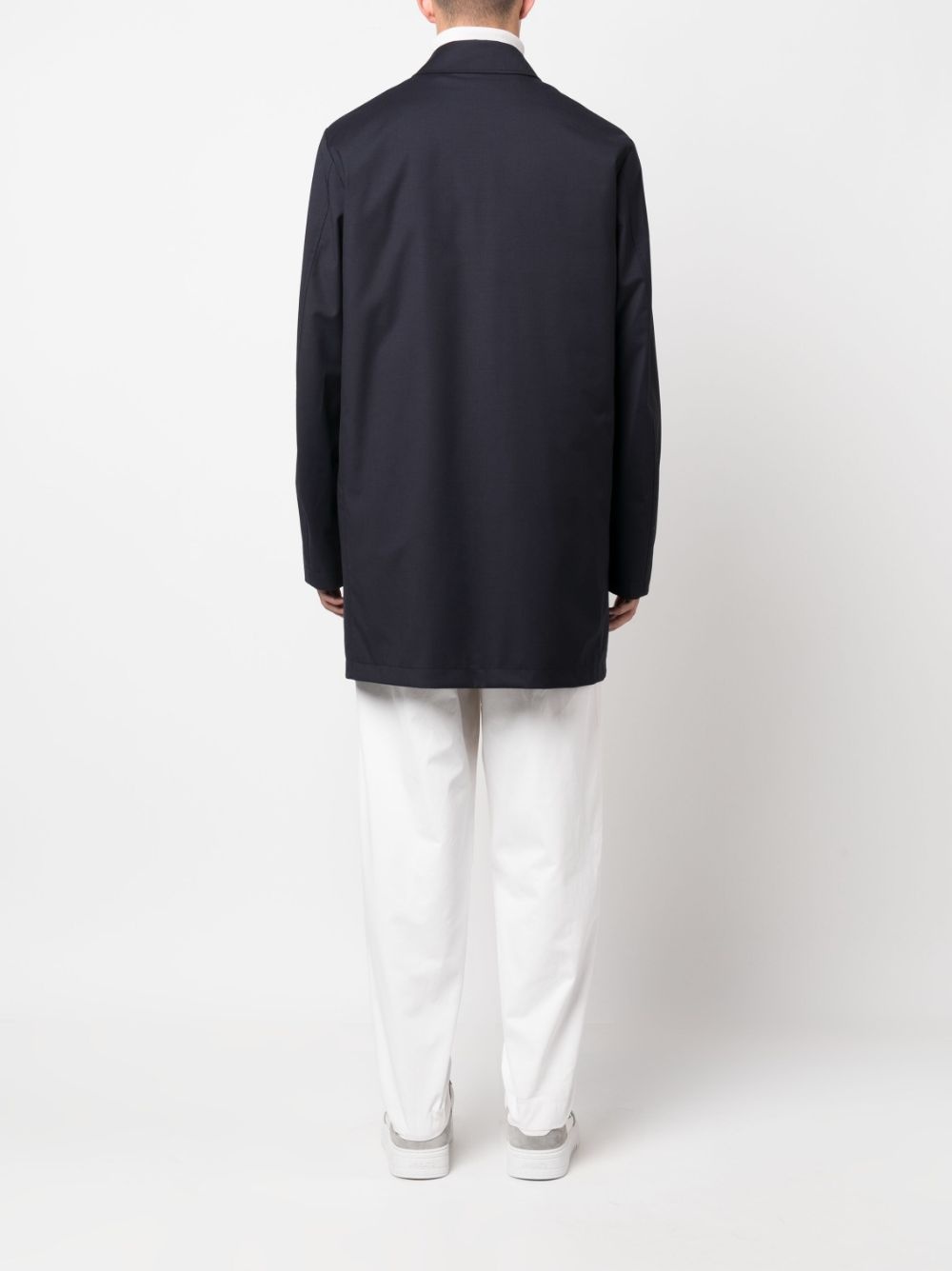 classic-collar cotton trench-coat - 4