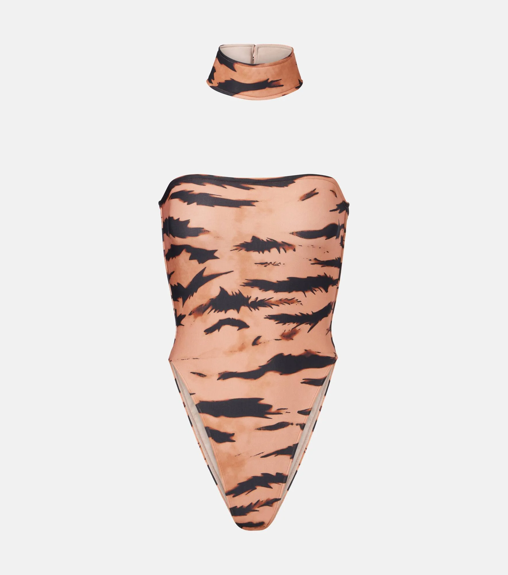 x Sabine Getty printed strapless swimsuit - 1
