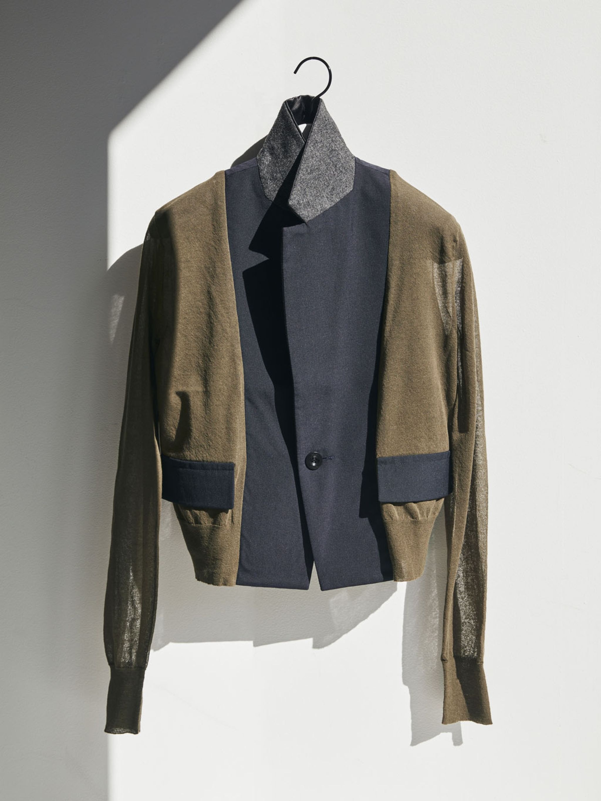 Suiting Mix Knit Cardigan - 2