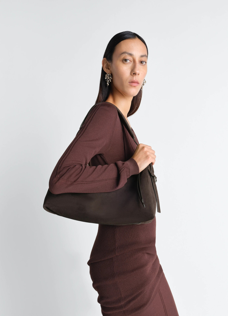 Lemaire BELTED BAGUETTE BAG IN SUEDE LEATHER outlook