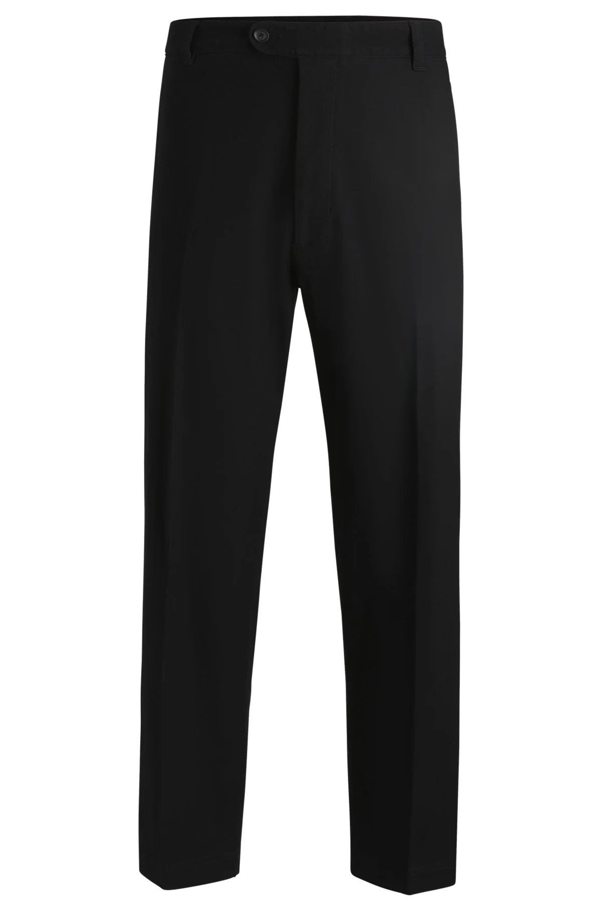 STRAIGHT-FIT TROUSERS IN STRETCH-COTTON DOBBY - 1