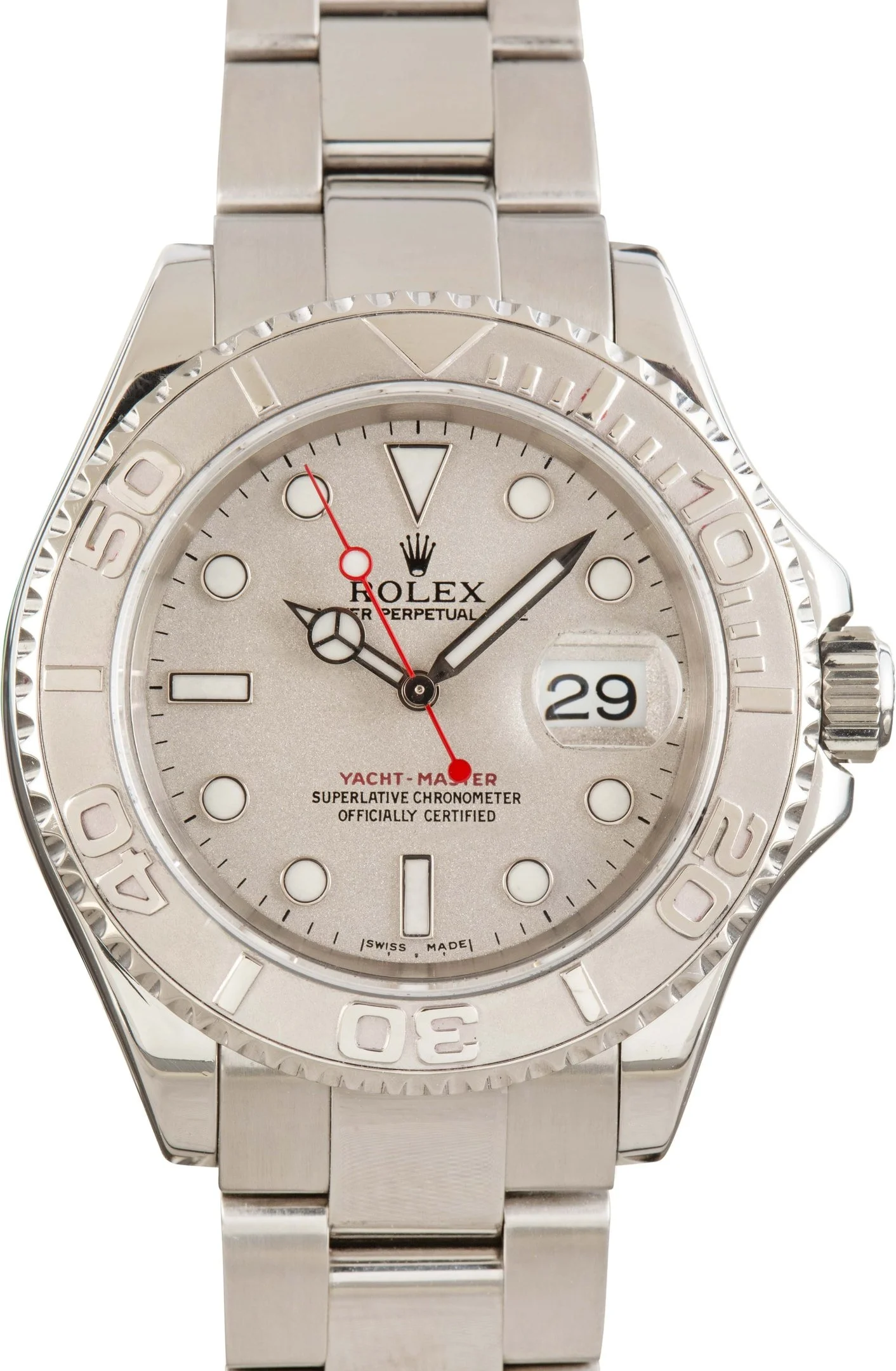 Used Rolex Yacht-Master Ref 16622 Platinum Dial - 1