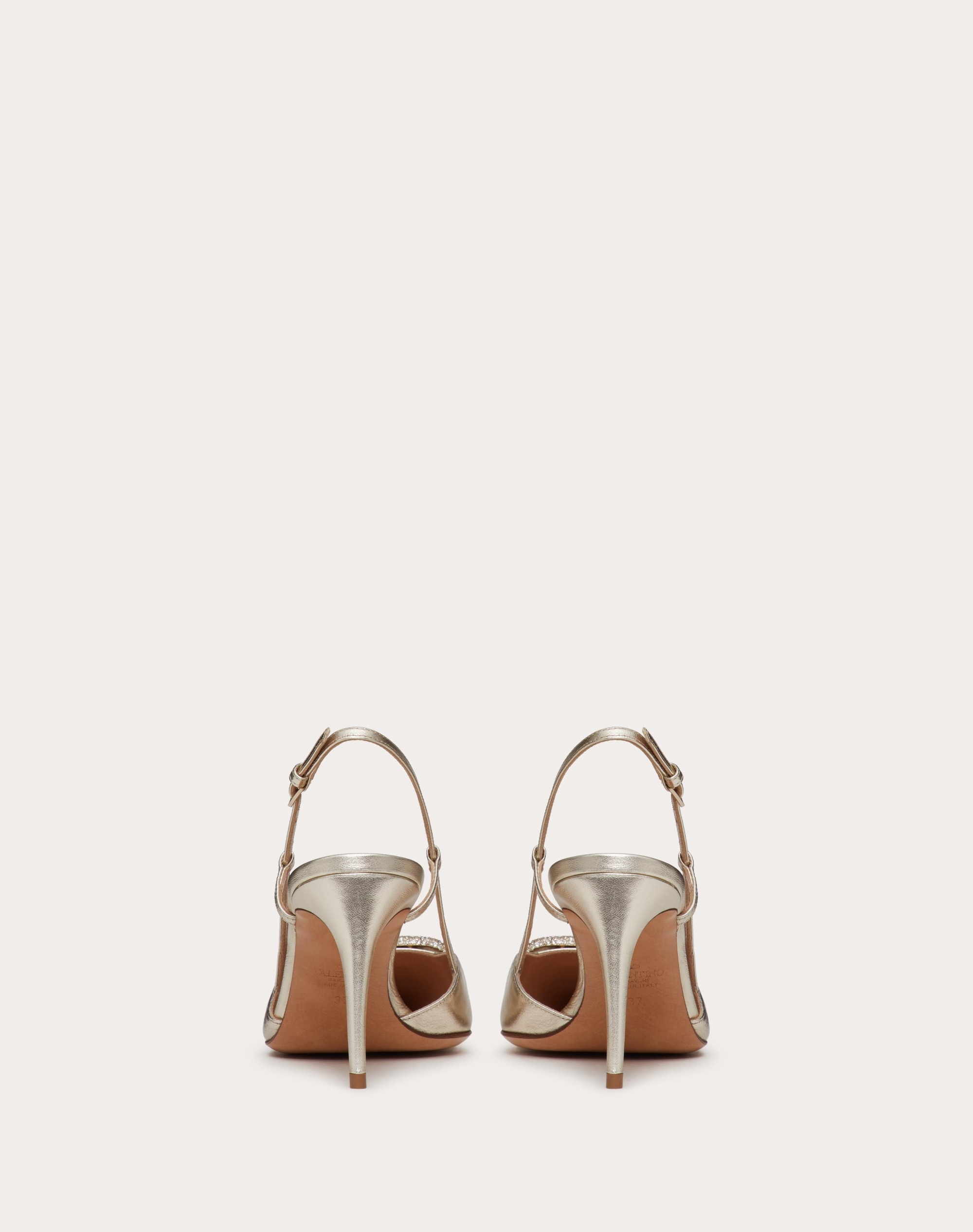 VLOGO GLOW LAMINATED NAPPA SLINGBACK PUMP 80 MM / 3.15 IN. - 3