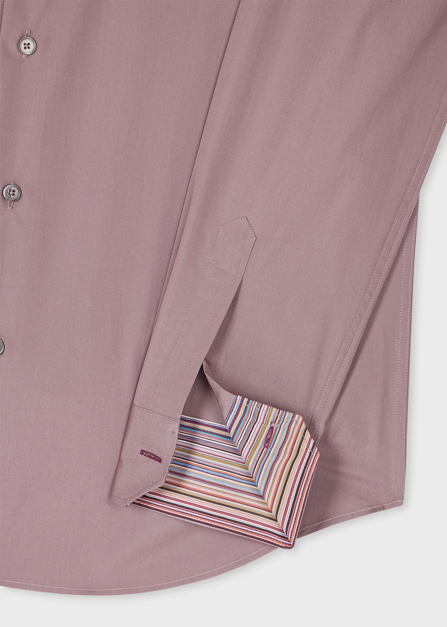 Tailored-Fit Pale Mauve Cotton Poplin Shirt - 2