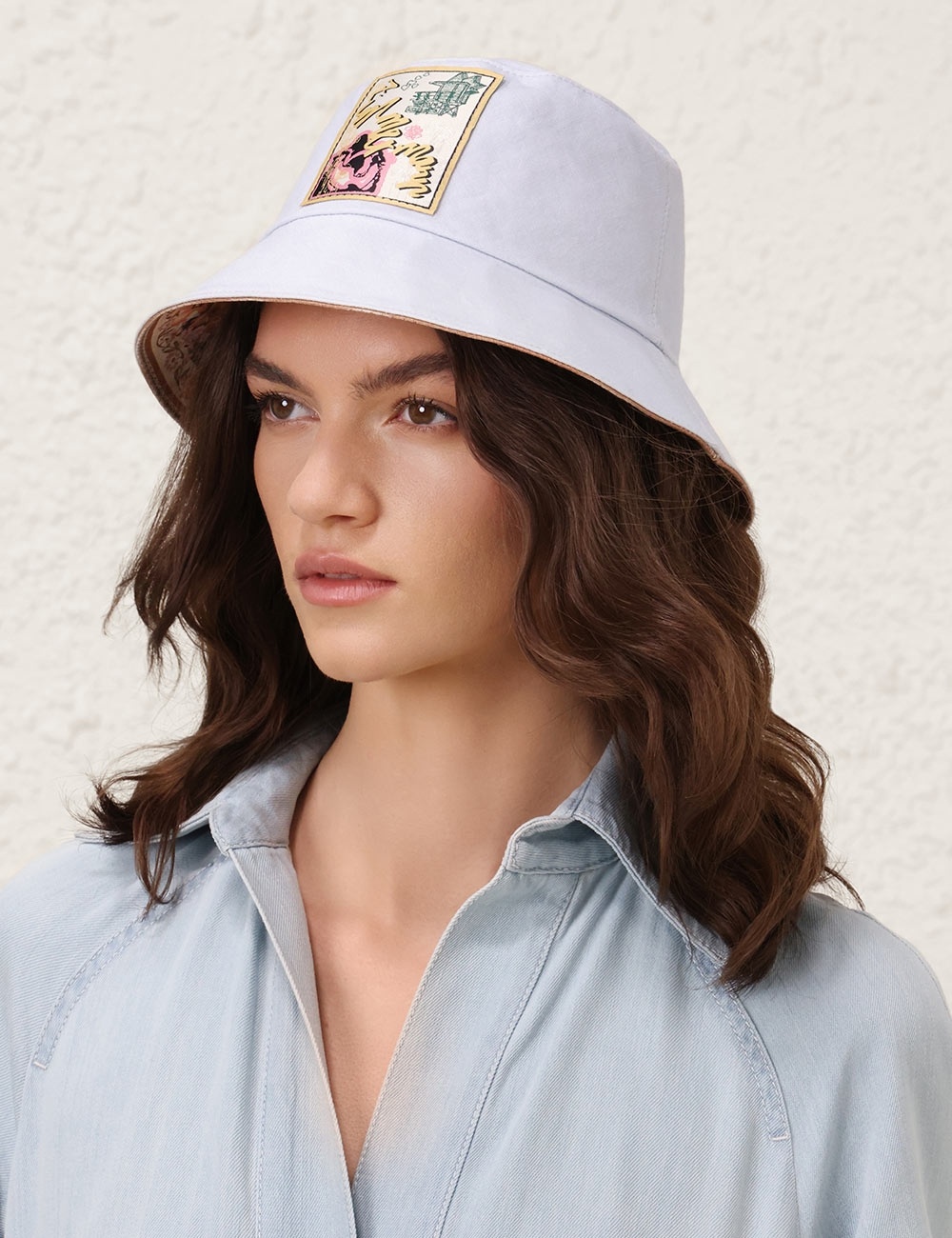 PRINTED CANVAS BUCKET HAT - 6