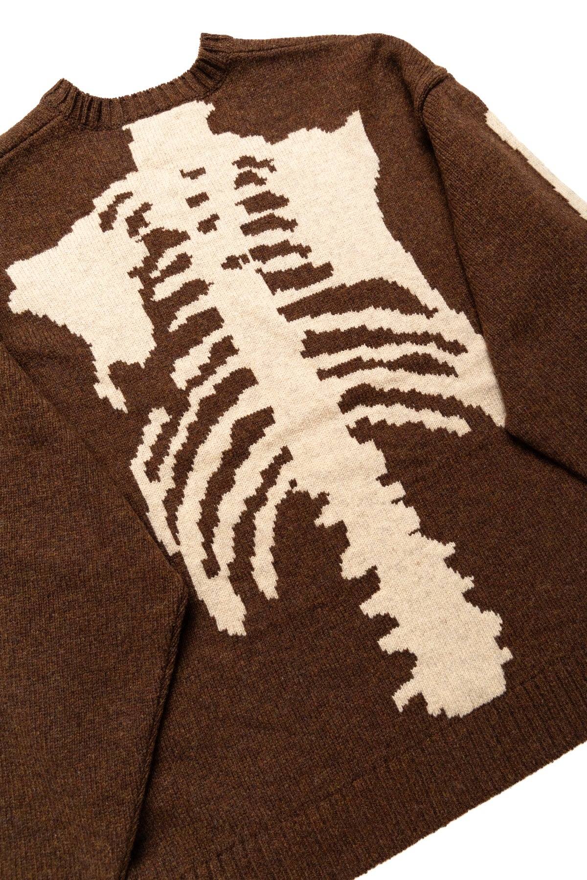 5G Wool BONE Crew Sweater - Brown - 7