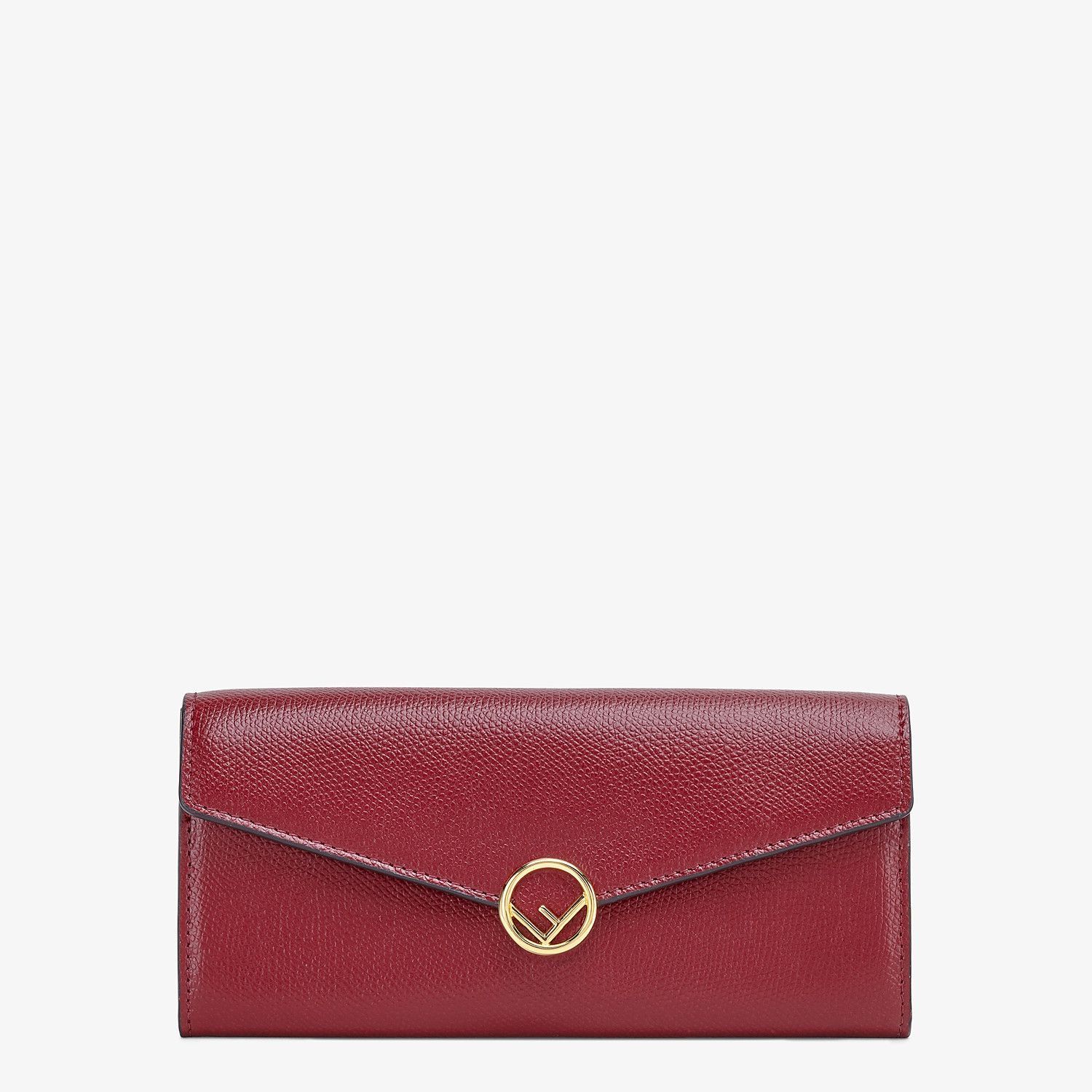 Burgundy leather wallet - 1