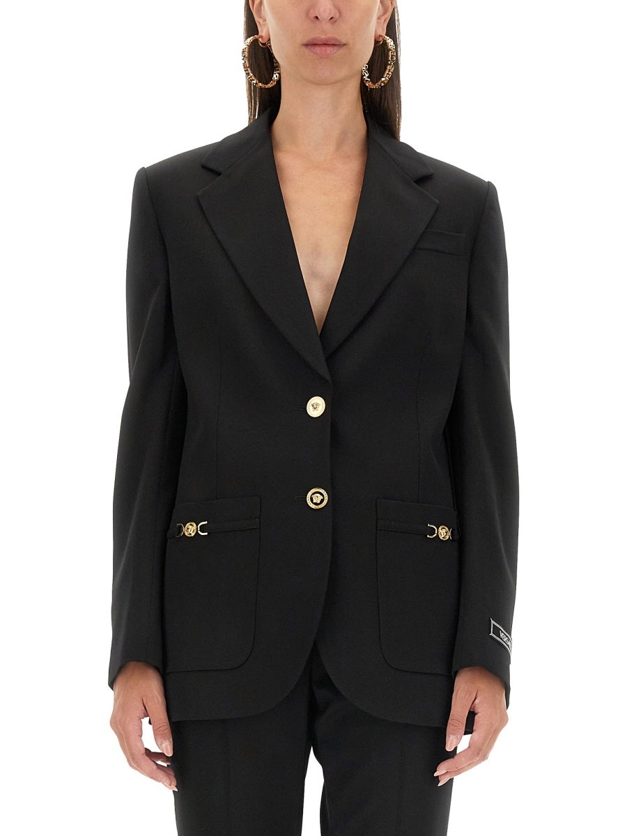 Versace Women Oversized Single-Breasted Blazer - 1