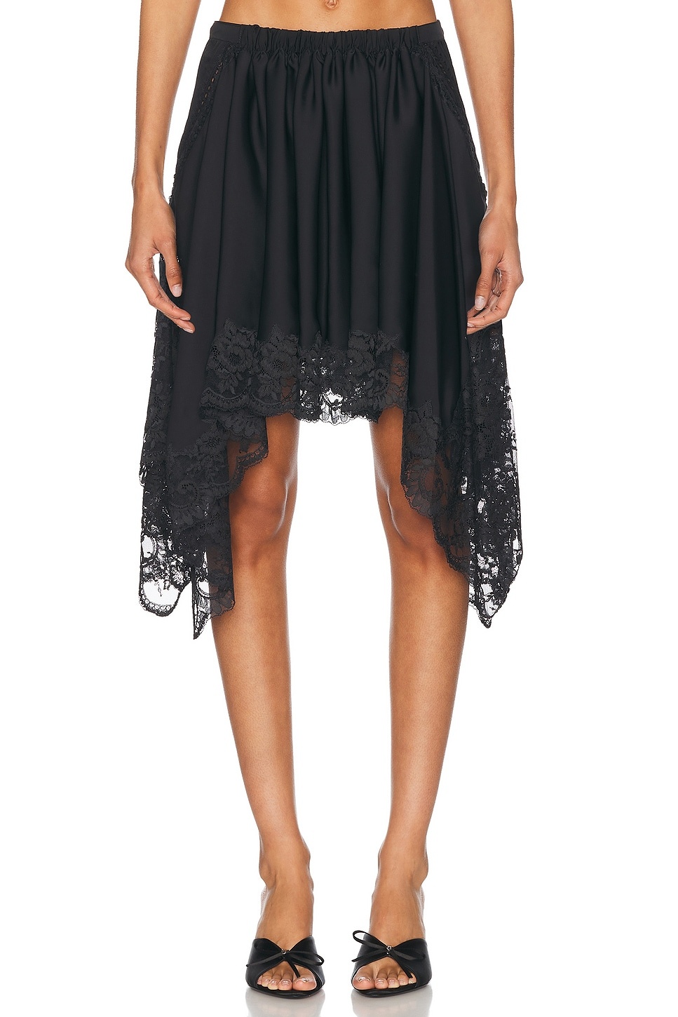 Satin Lace Skirt - 1
