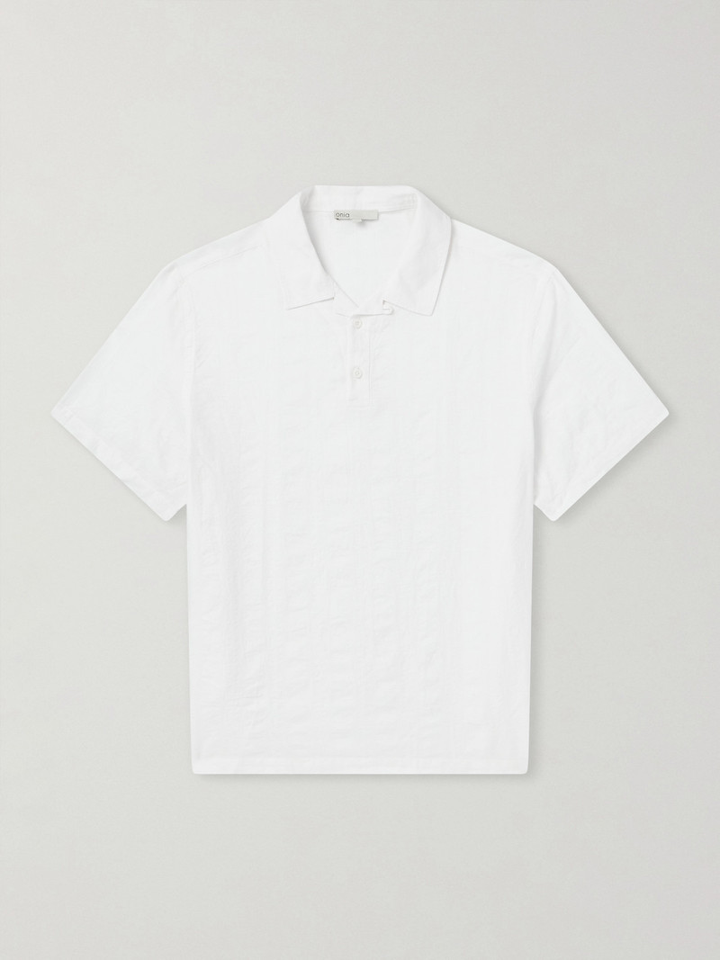 Cotton and Linen-Blend Polo Shirt 1