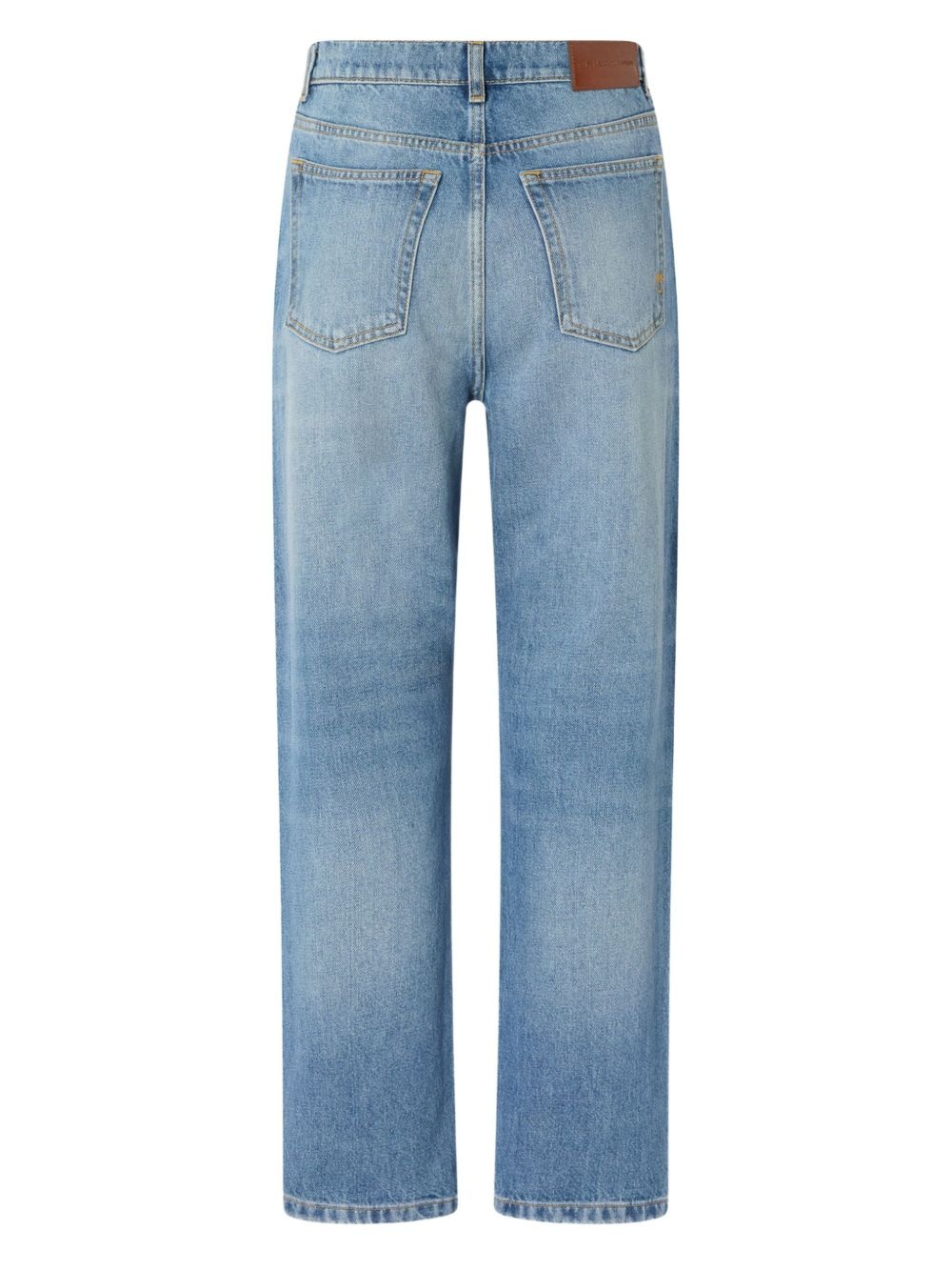 appliqué-patch straight-leg jeans - 2