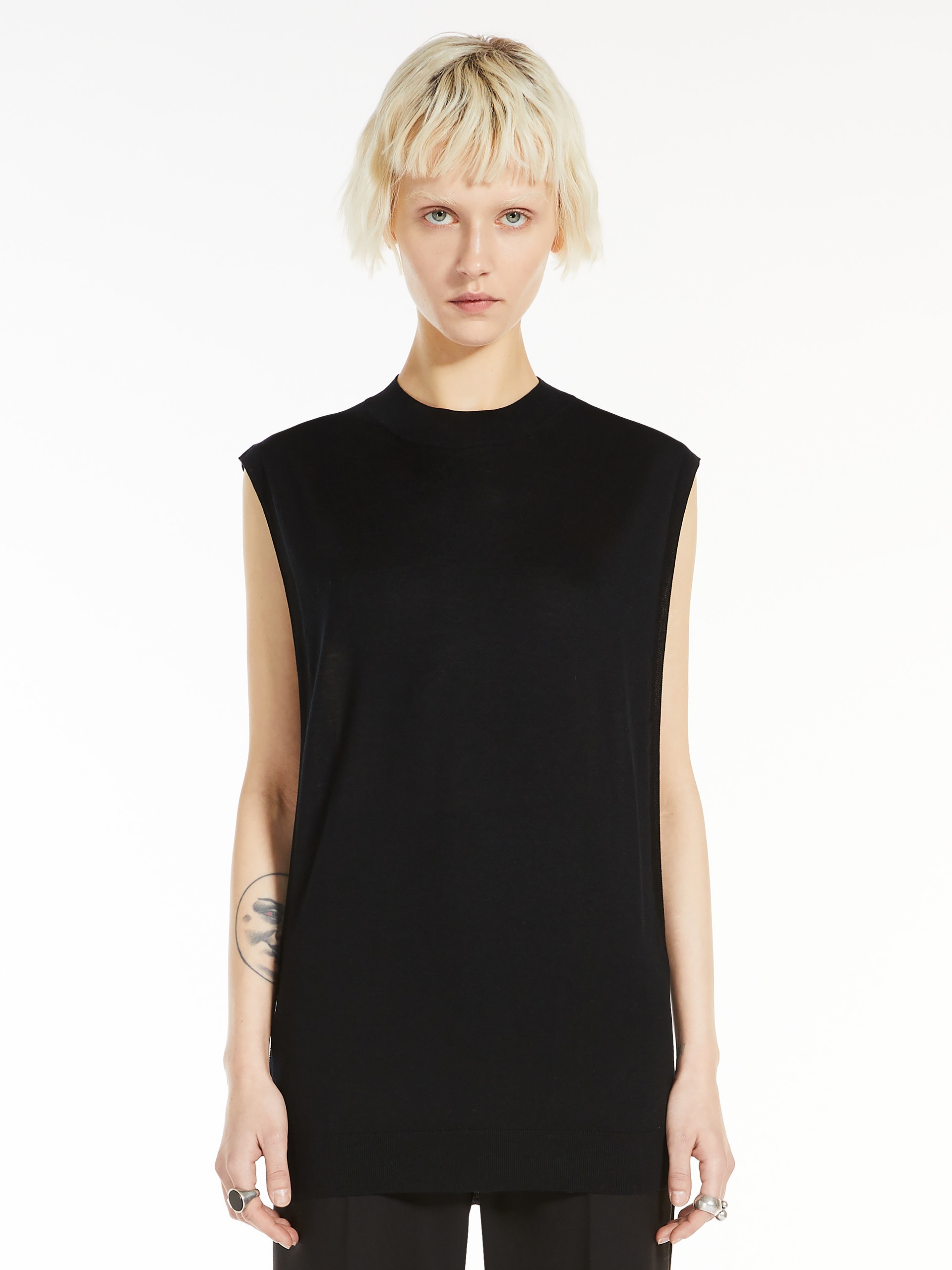 ODISSEA Sleeveless wool and silk sweater - 3