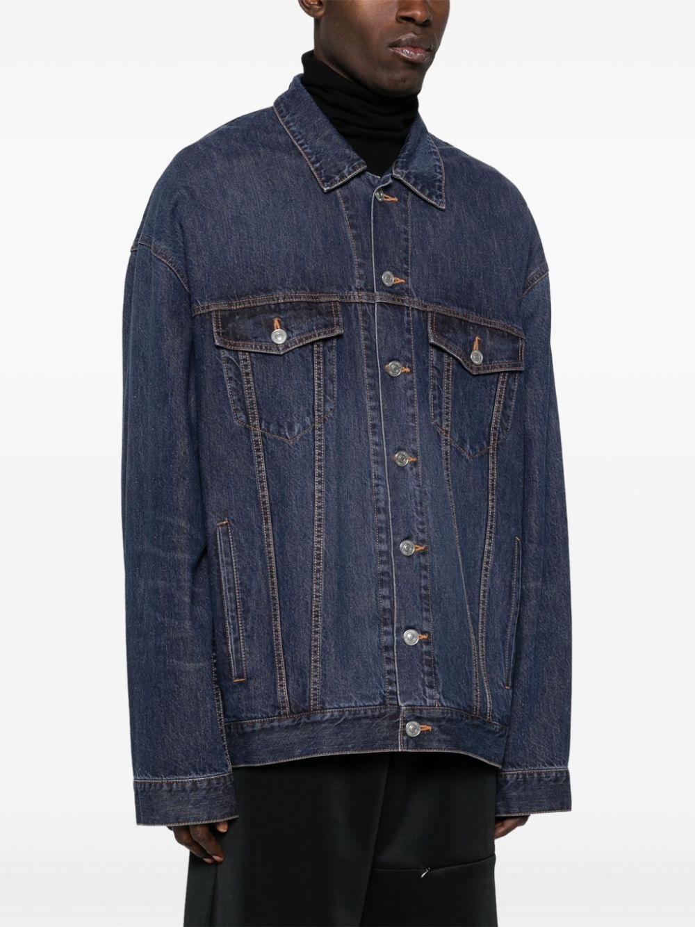drop-shoulder denim jacket - 2