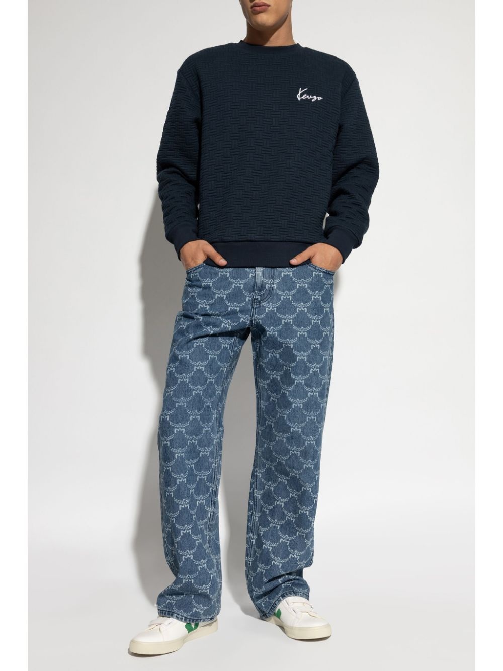 embroidered-logo sweatshirt - 2